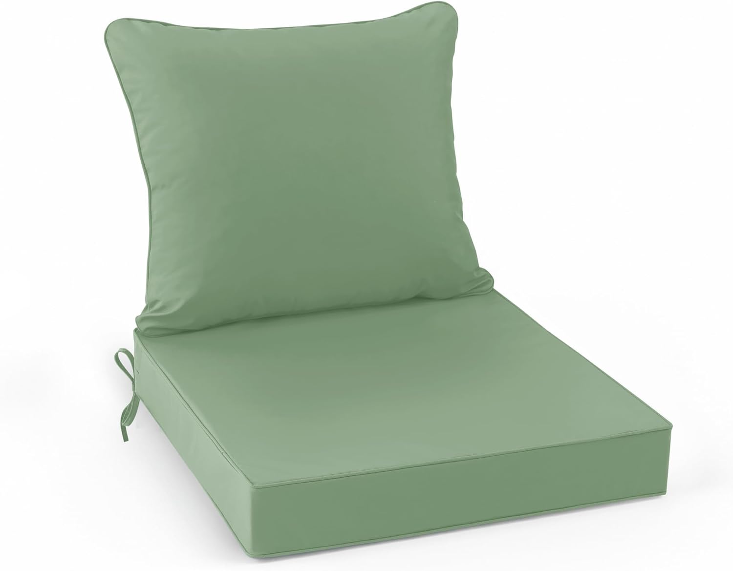 Outdoor Chair Cushion Weather Resistant, Backrest and Seat Cushion Set for Patio Furniture with Waterproof Removable Cover, 19 x 19 Inch, Cream, Set of 4