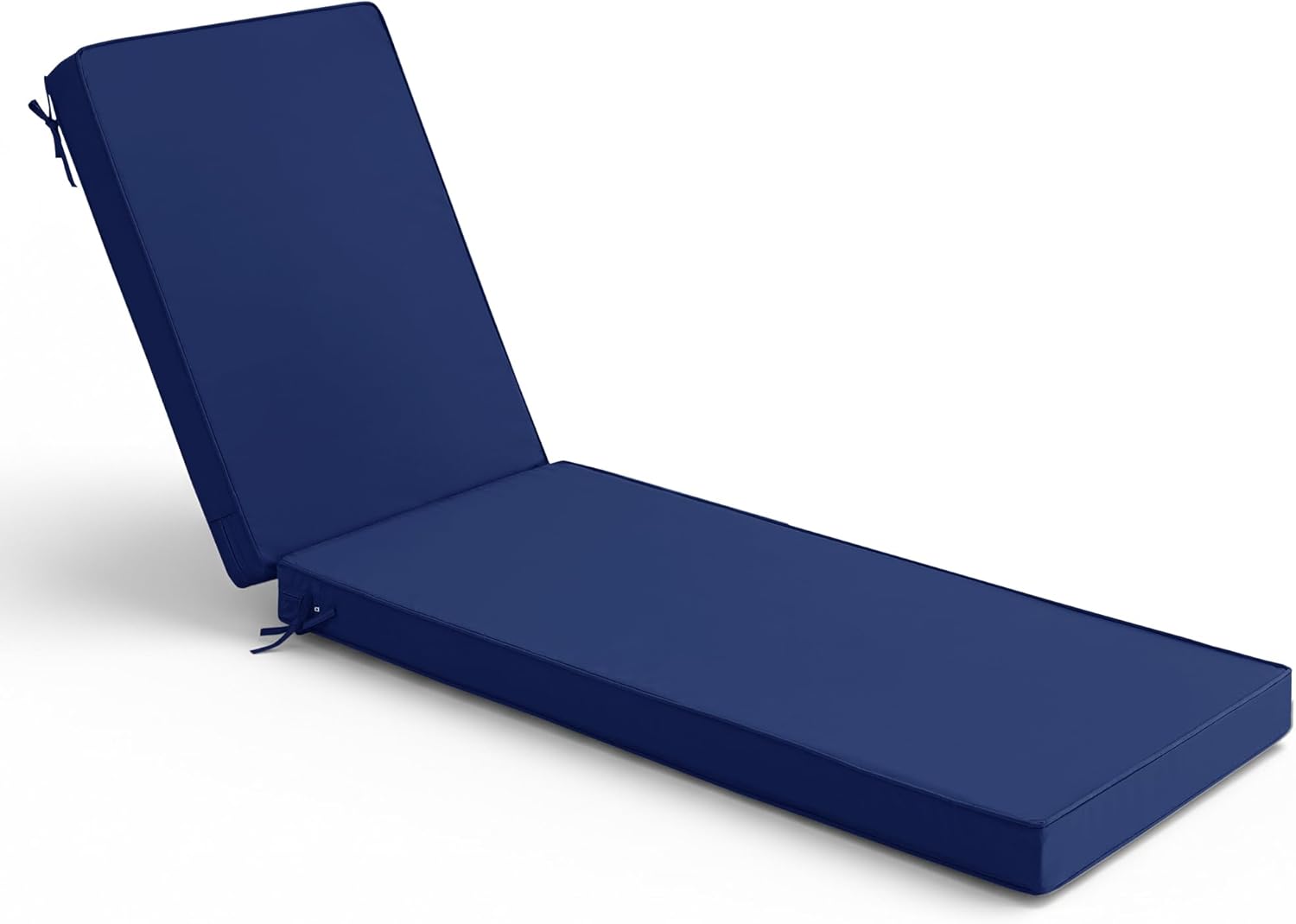 Chaise Lounge Cushions Outdoor Set of 2 - Waterproof and Fade Resistant Sun Lounger Replacement Cushions - Patio Lounger Pads with Removable Cover for Pool, Deck, Lawn, 72 x 21 x 3 Inch, Teal