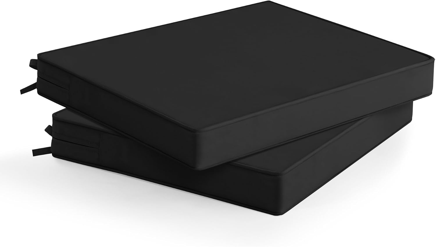 Outdoor Chair Cushions Set of 6: Waterproof & Fade Resistant Seat Cushion for Patio Furniture - 18.5 x 16 x 2 Inch Chair Pads with Ties and Hidden Zipper - Patio Chair Cushion Replacement, Beige