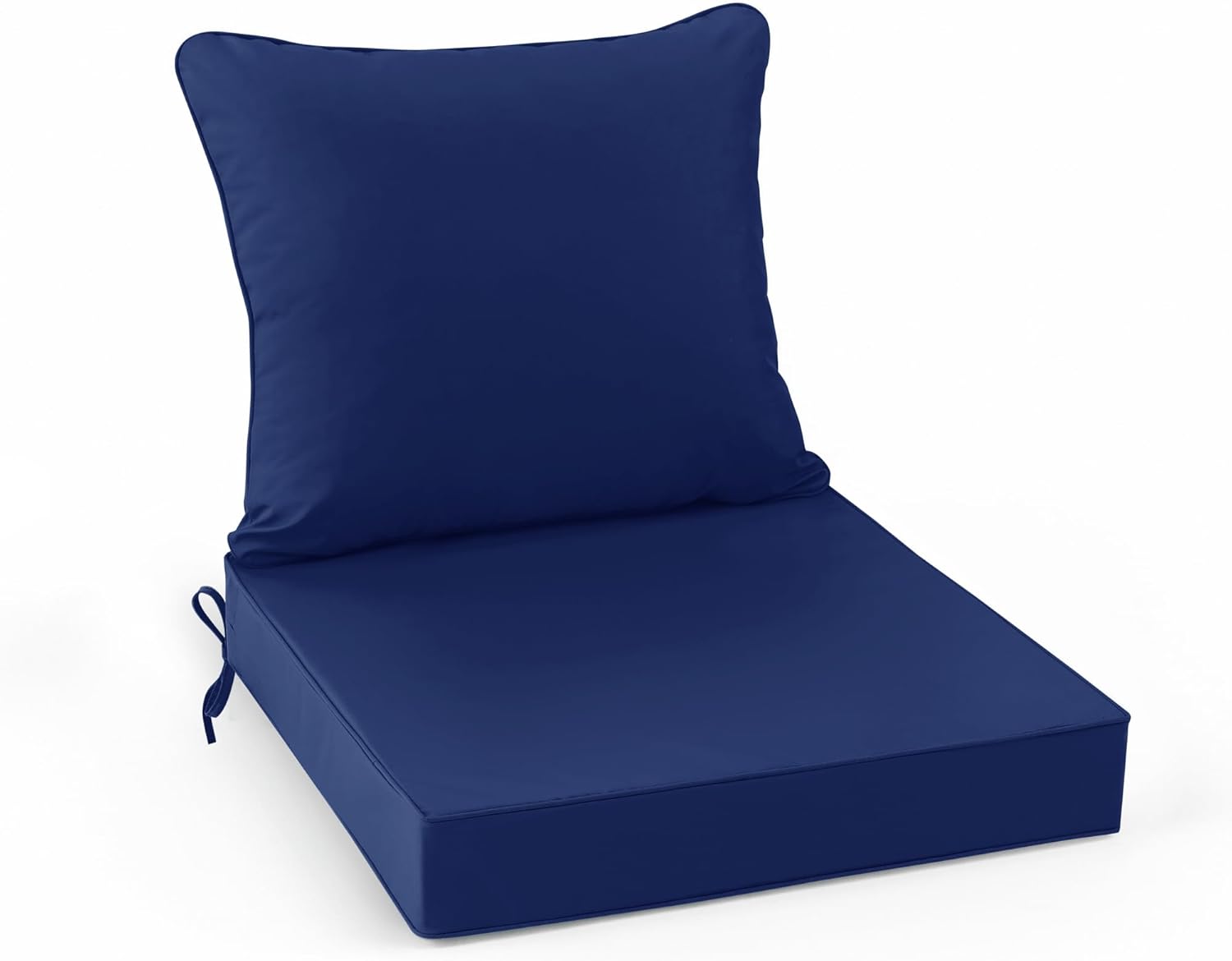 Outdoor Chair Cushion Weather Resistant, Backrest and Seat Cushion Set for Patio Furniture with Waterproof Removable Cover, 19 x 19 Inch, Cream, Set of 4