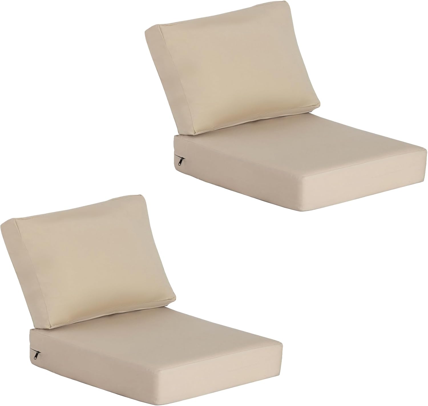 20"x20" Outdoor Universal Cushion Set of 1, Patio Cushions with Handles & Tiesi, Water-Proof Stain-Resistant UV Resistant Weather Resistant High Resilience Foam with YKK Zippers,Chili