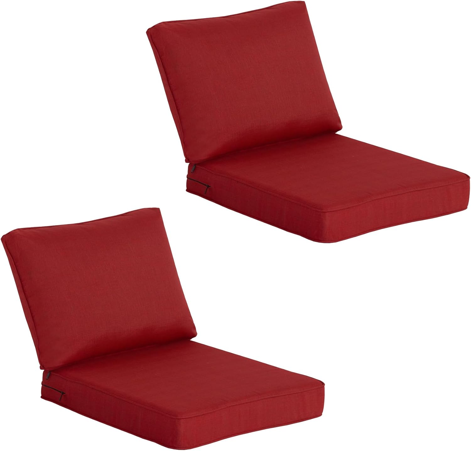 20"x20" Outdoor Universal Cushion Set of 1, Patio Cushions with Handles & Tiesi, Water-Proof Stain-Resistant UV Resistant Weather Resistant High Resilience Foam with YKK Zippers,Chili