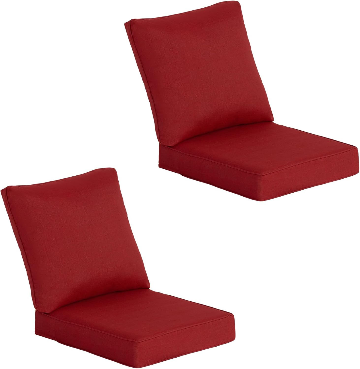 20"x20" Outdoor Universal Cushion Set of 1, Patio Cushions with Handles & Tiesi, Water-Proof Stain-Resistant UV Resistant Weather Resistant High Resilience Foam with YKK Zippers,Chili