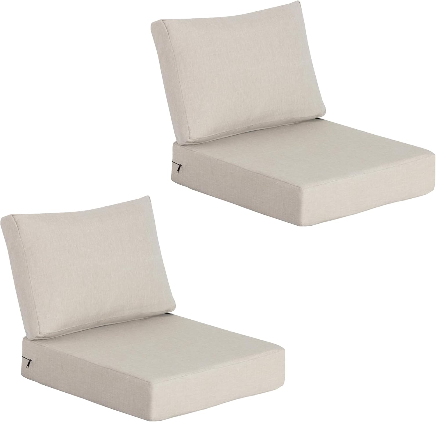 20"x20" Outdoor Universal Cushion Set of 1, Patio Cushions with Handles & Tiesi, Water-Proof Stain-Resistant UV Resistant Weather Resistant High Resilience Foam with YKK Zippers,Chili