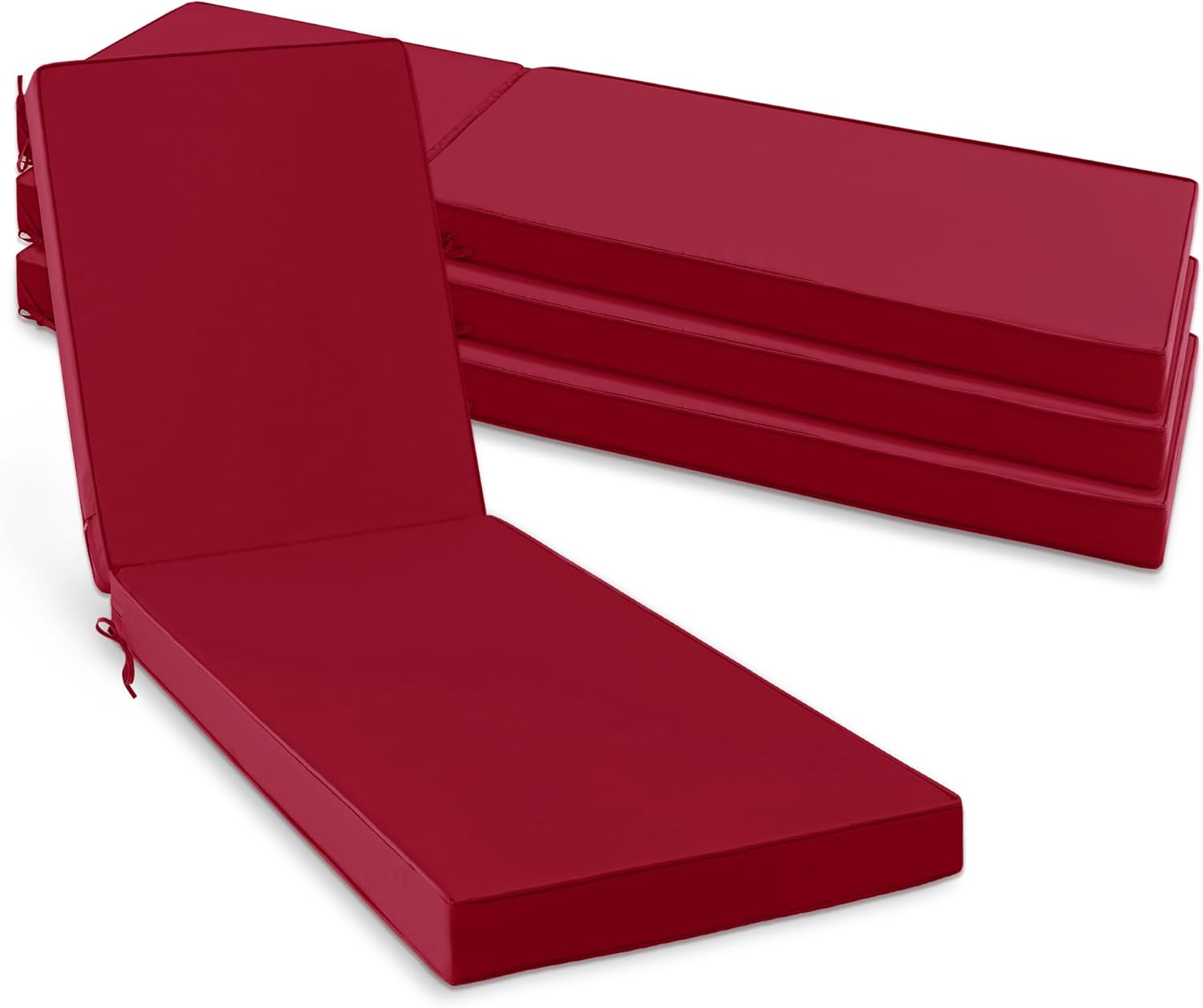 Chaise Lounge Cushions Outdoor Set of 2 - Waterproof and Fade Resistant Sun Lounger Replacement Cushions - Patio Lounger Pads with Removable Cover for Pool, Deck, Lawn, 72 x 21 x 3 Inch, Teal