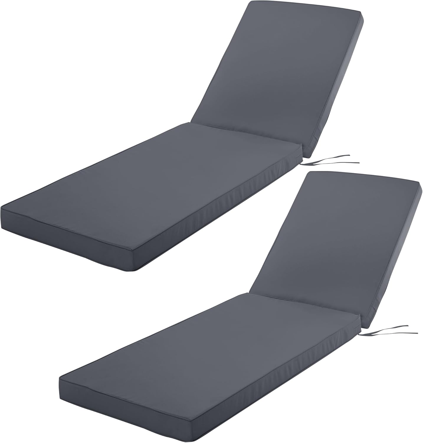 Chaise Lounge Cushion for Outdoor Furniture, Waterproof Fade and Tear Resistant Lounge Deck Chair Cushions for Patio Lawn Pool Resort Hotel, 72x21x3 Inch, Navy