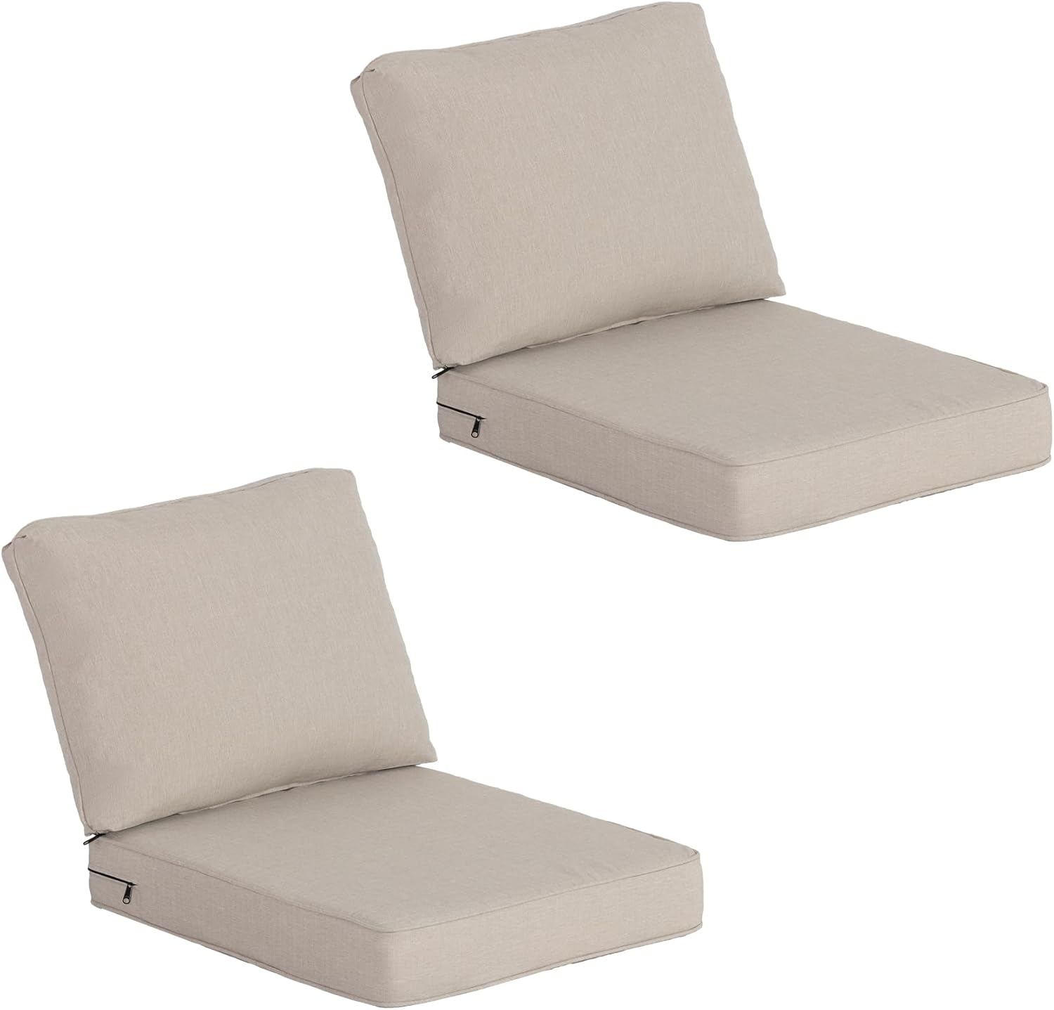 20"x20" Outdoor Universal Cushion Set of 1, Patio Cushions with Handles & Tiesi, Water-Proof Stain-Resistant UV Resistant Weather Resistant High Resilience Foam with YKK Zippers,Chili