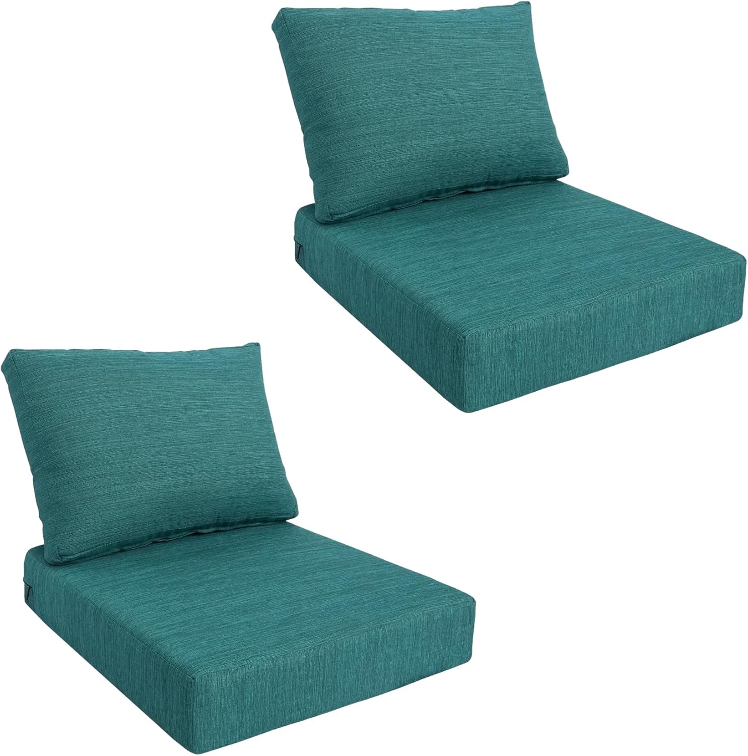 20"x20" Outdoor Universal Cushion Set of 1, Patio Cushions with Handles & Tiesi, Water-Proof Stain-Resistant UV Resistant Weather Resistant High Resilience Foam with YKK Zippers,Chili