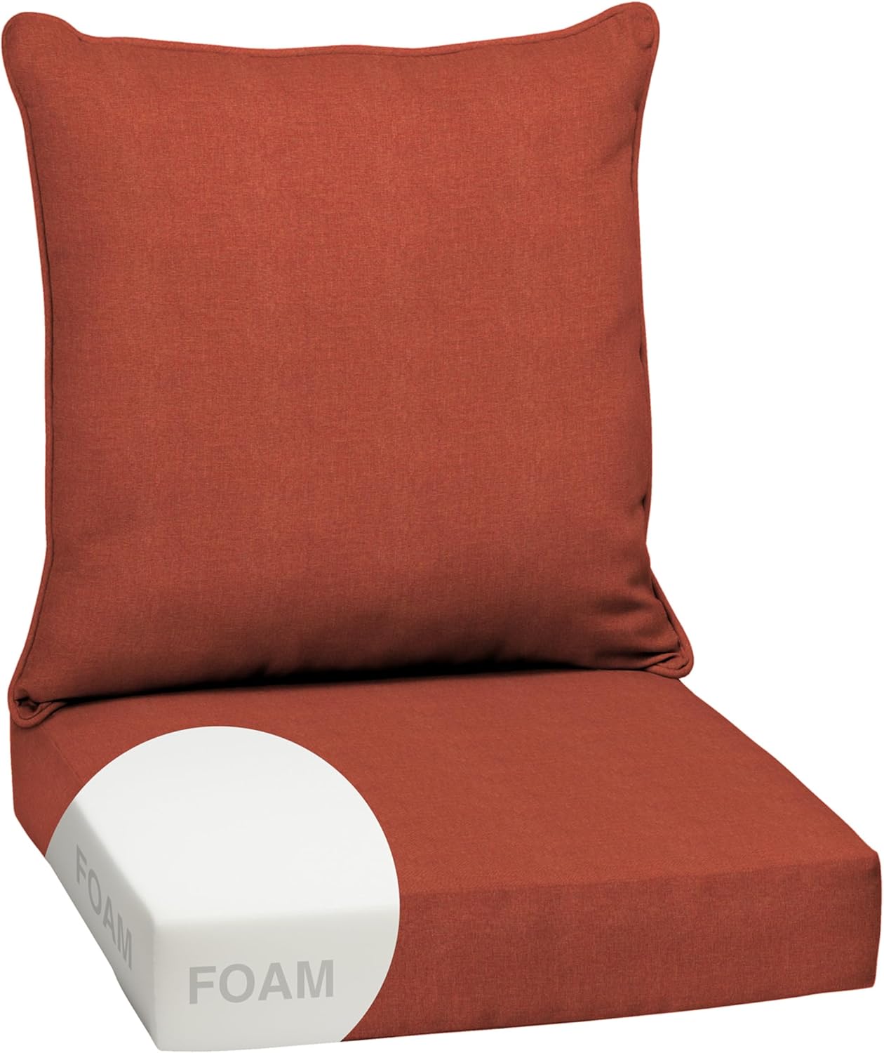 Arden Outdoor Deep Seat Cushion Set, 24 in x 24 in, Weather-Proof, Rain-Proof, Fade Resistant Patio Cushion for Chair, Sofa, and Couch Sapphire Blue Leala