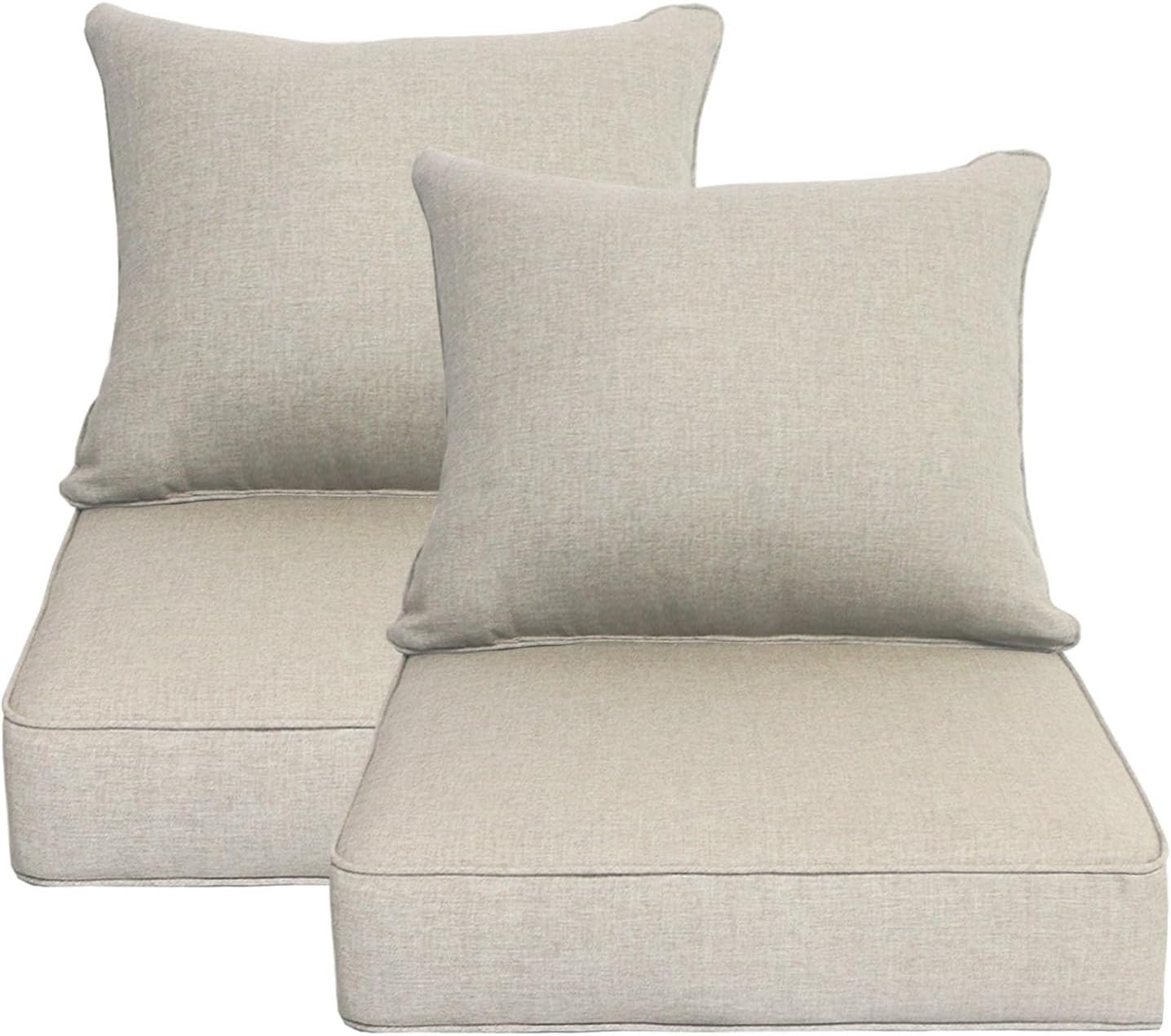 20"x20" Outdoor Universal Cushion Set of 1, Patio Cushions with Handles & Tiesi, Water-Proof Stain-Resistant UV Resistant Weather Resistant High Resilience Foam with YKK Zippers,Chili