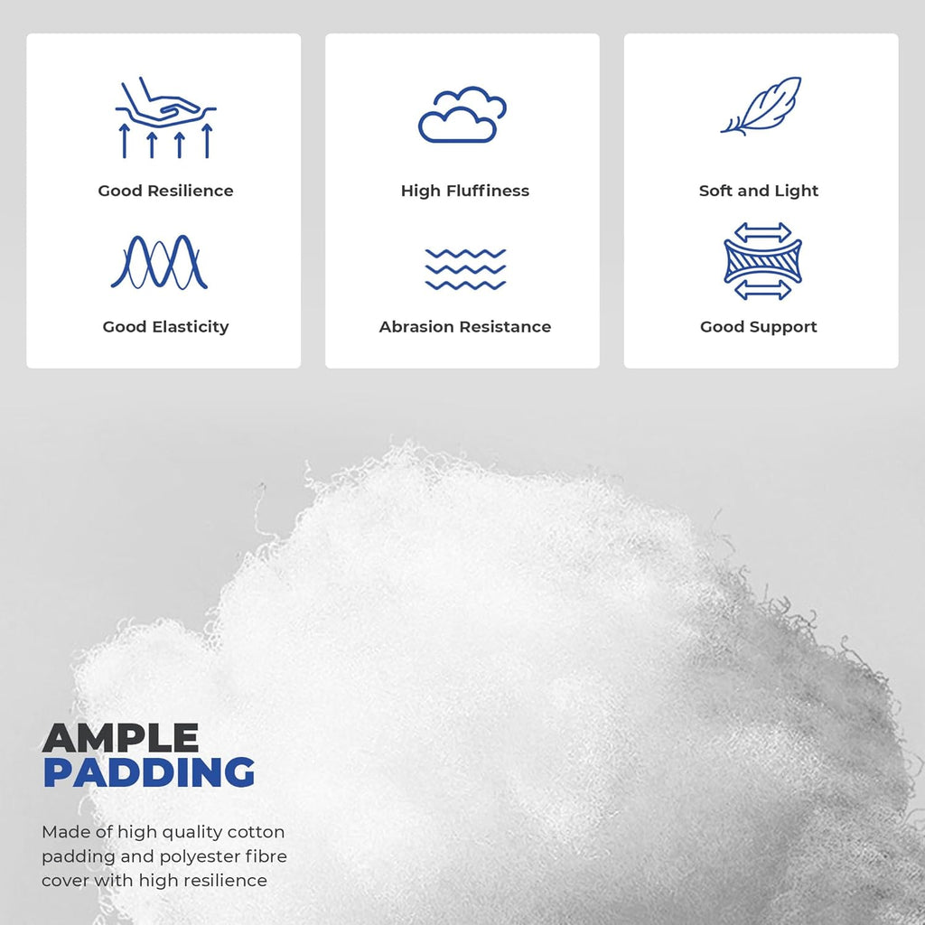 Wicker Chair Cushions, Waterproof Outdoor Loveseat Cushions for Patio Furniture, 3 Pieces Wicker Furniture Cushions, 1 Loveseat and 2 U-Shaped Cushions, Blue