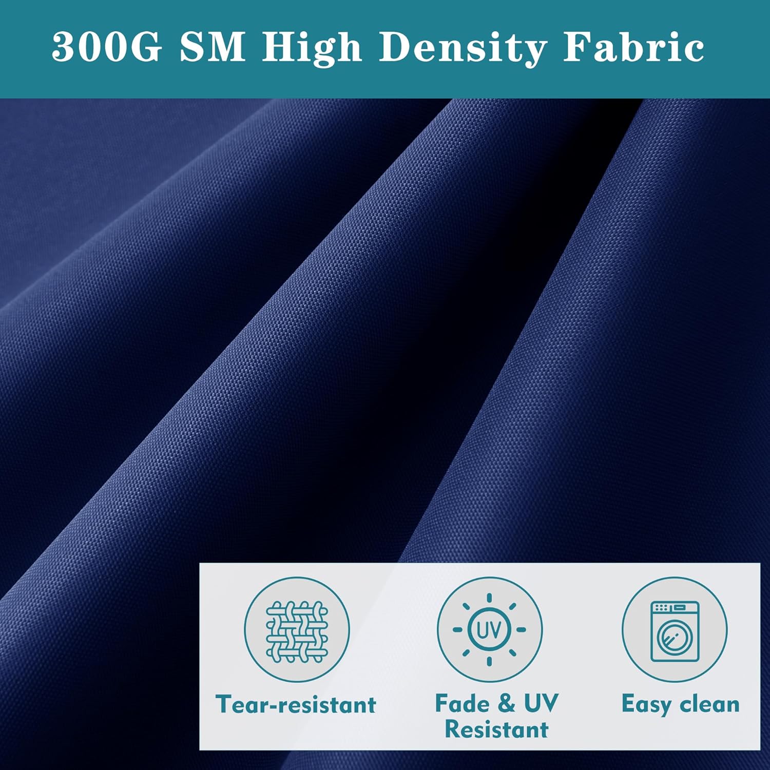 Chaise Lounge Cushion for Outdoor Furniture, Waterproof Fade and Tear Resistant Lounge Deck Chair Cushions for Patio Lawn Pool Resort Hotel, 72x21x3 Inch, Navy