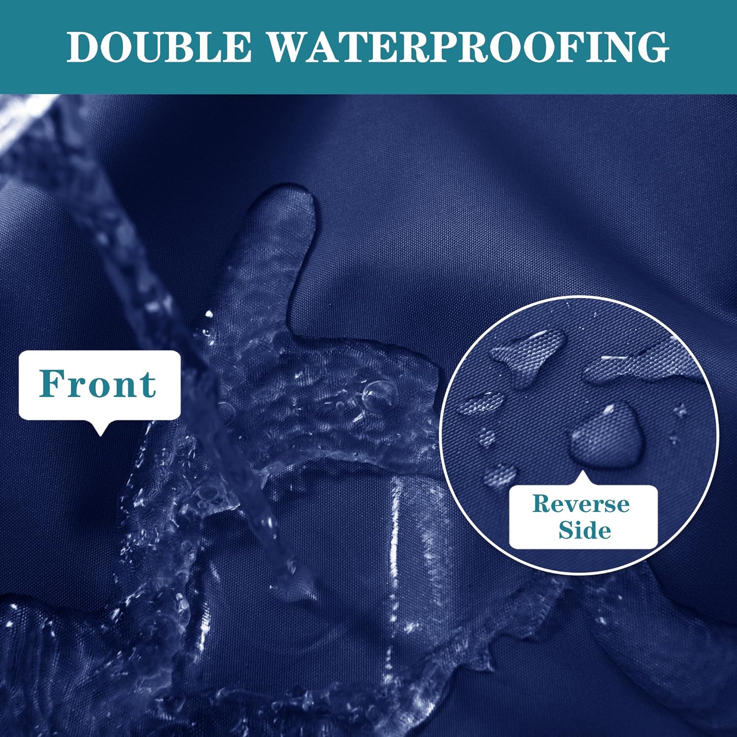 Chaise Lounge Cushion for Outdoor Furniture, Waterproof Fade and Tear Resistant Lounge Deck Chair Cushions for Patio Lawn Pool Resort Hotel, 72x21x3 Inch, Navy