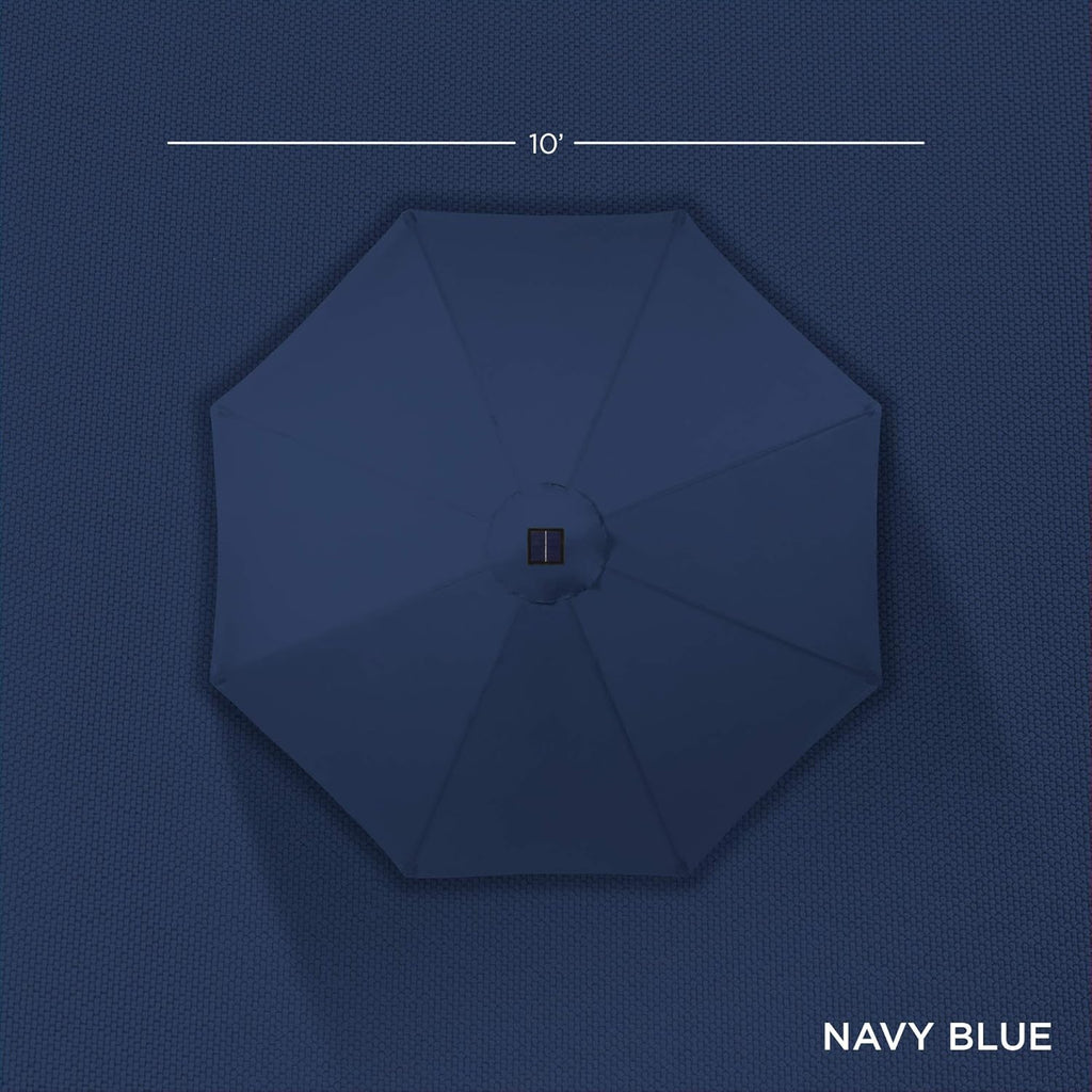 Best Choice Products 10ft Solar Polyester LED Lighted Patio Umbrella w/Tilt Adjustment and UV-Resistant Fabric