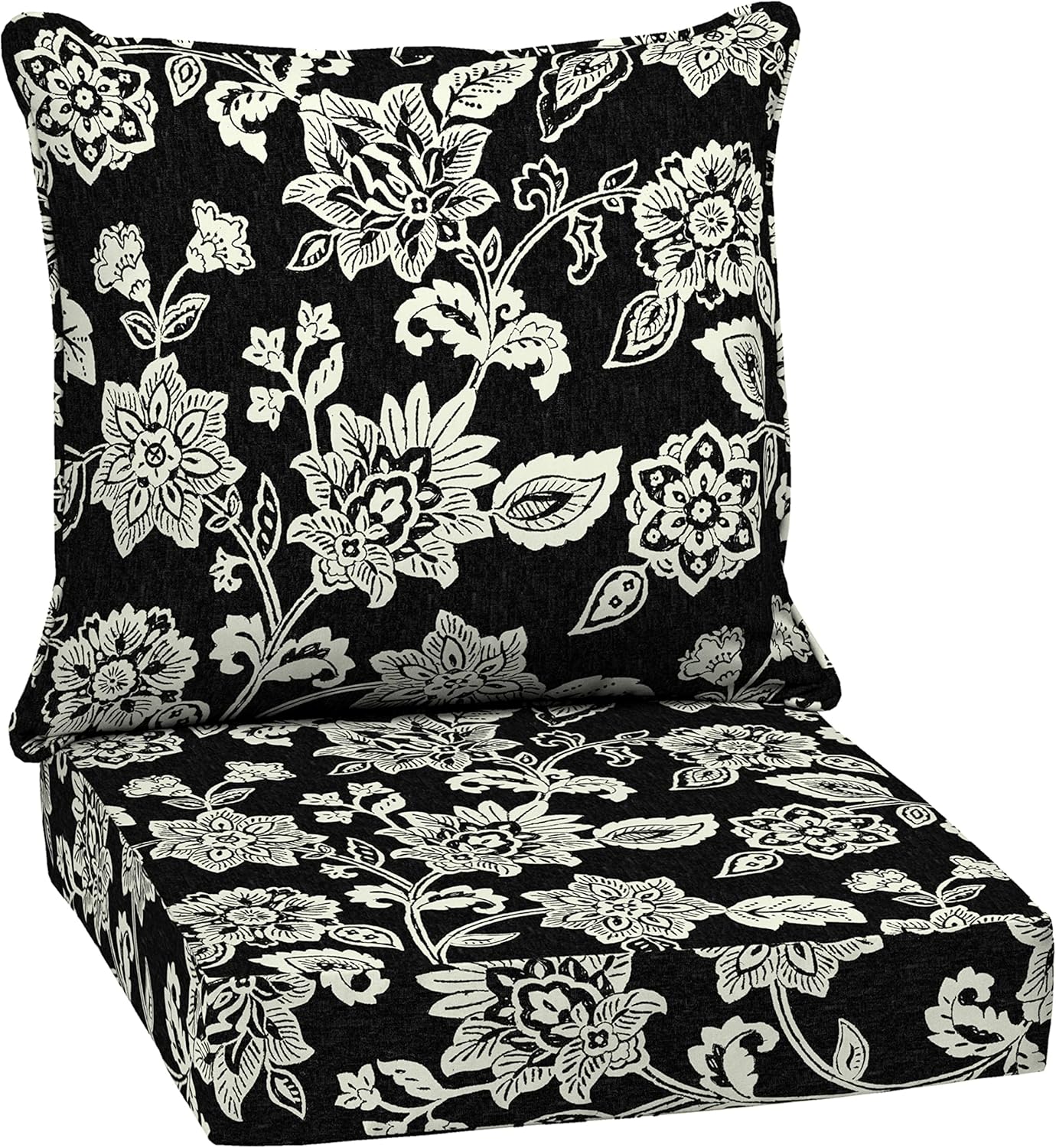 Arden Outdoor Deep Seat Cushion Set, 24 in x 24 in, Weather-Proof, Rain-Proof, Fade Resistant Patio Cushion for Chair, Sofa, and Couch Sapphire Blue Leala